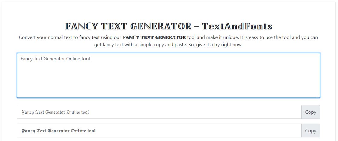 Fancy Text Generator Online