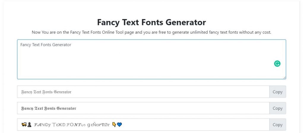 Fancy-Text-Fonts-Online-Tool