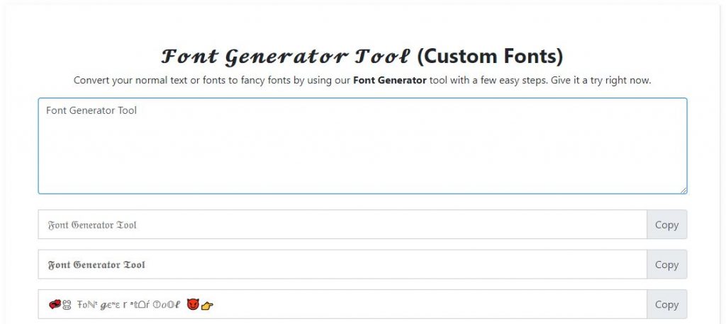 Font Generator Online Tool