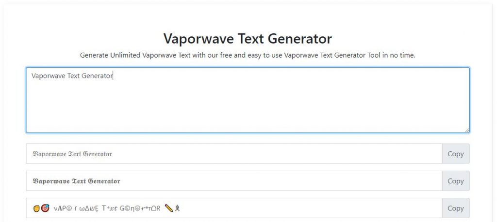 Vaporwave Text Generator Free