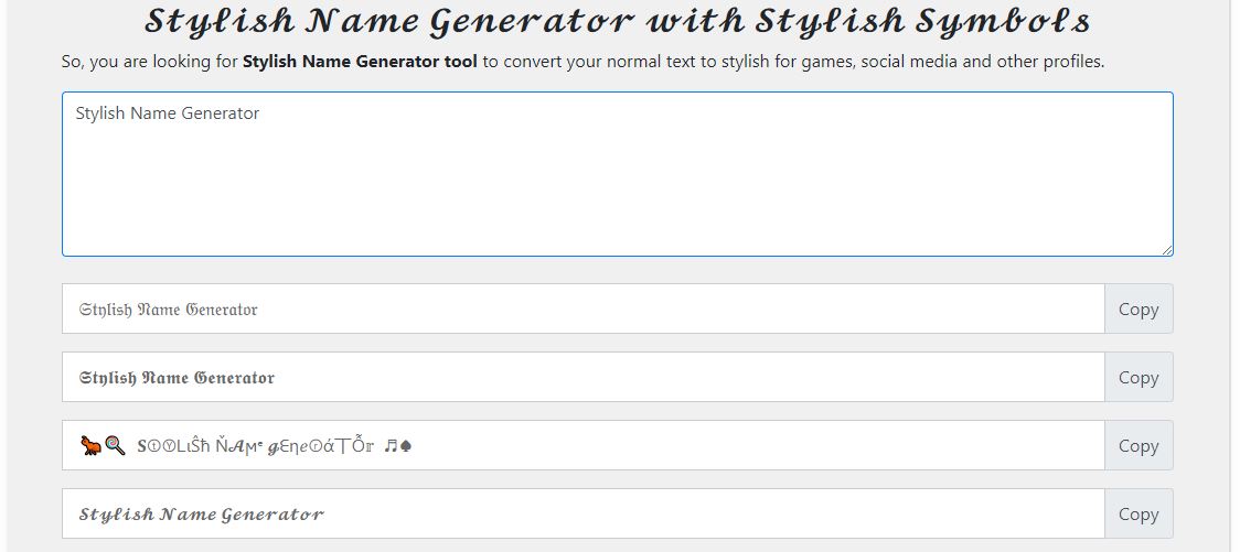 Stylish Name Generator (Stylish and Cool Name Free)